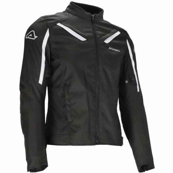 Giubbotto Moto Tecnico Donna in Tessuto Acerbis X-MAT CE  Nero/Bianco