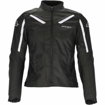 Giubbotto Moto Tecnico Donna in Tessuto Acerbis X-MAT CE  Nero/Bianco