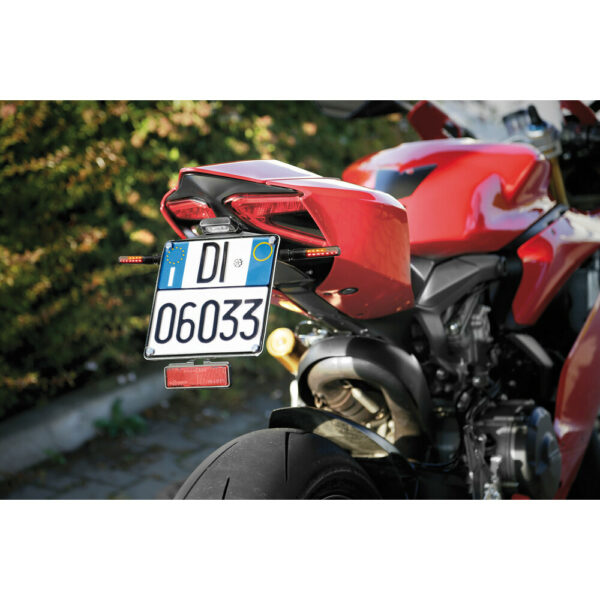 Coppia Frecce Posteriori A Led Sequenziale Moto Lampa 90477 Line SQ Rear Con Luce di Posizione/Stop