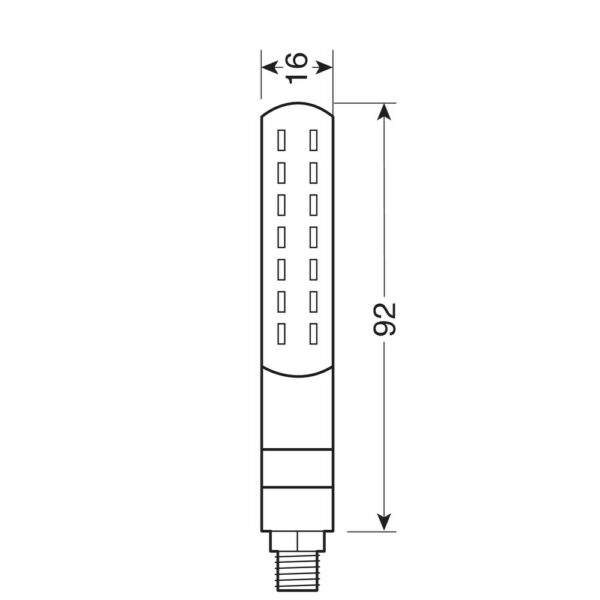 Coppia Frecce Posteriori A Led Sequenziale Moto Lampa 90477 Line SQ Rear Con Luce di Posizione/Stop