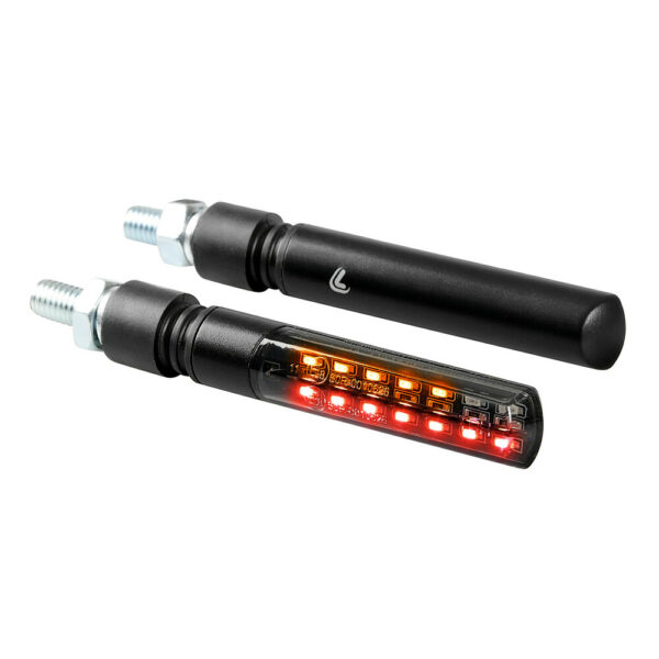 Coppia Frecce Posteriori A Led Sequenziale Moto Lampa 90477 Line SQ Rear Con Luce di Posizione/Stop