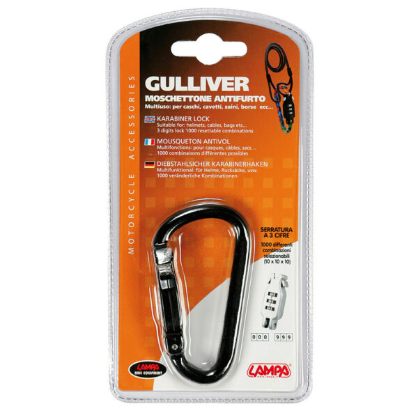 Gulliver Moschettone Antifurto NERO