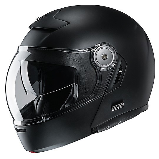 Casco Modulare in Fibra Moto Stile Vintage HJC v90 NERO OPACO