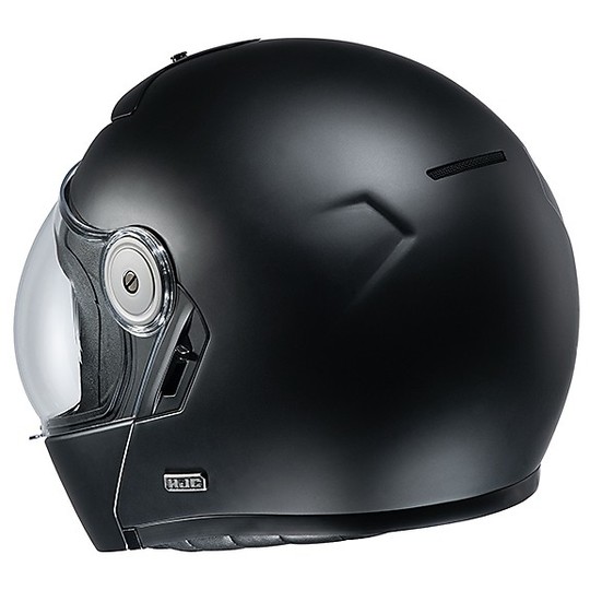 Casco Modulare in Fibra Moto Stile Vintage HJC v90 NERO OPACO