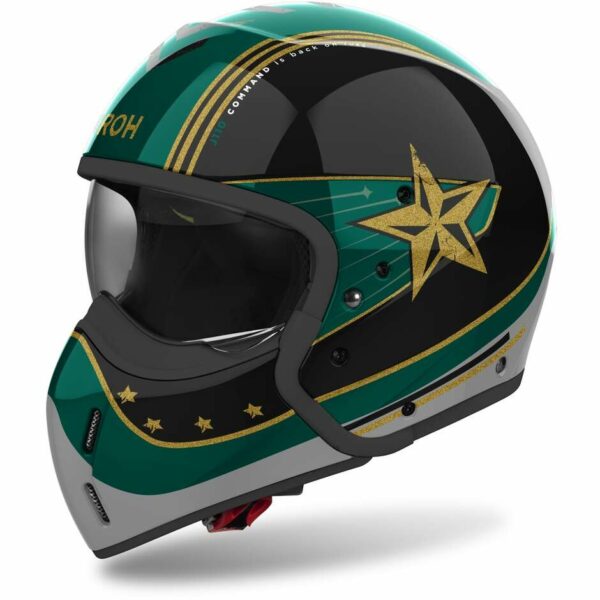 Casco Moto Airoh J110 COMMAND Verde Menta Lucido