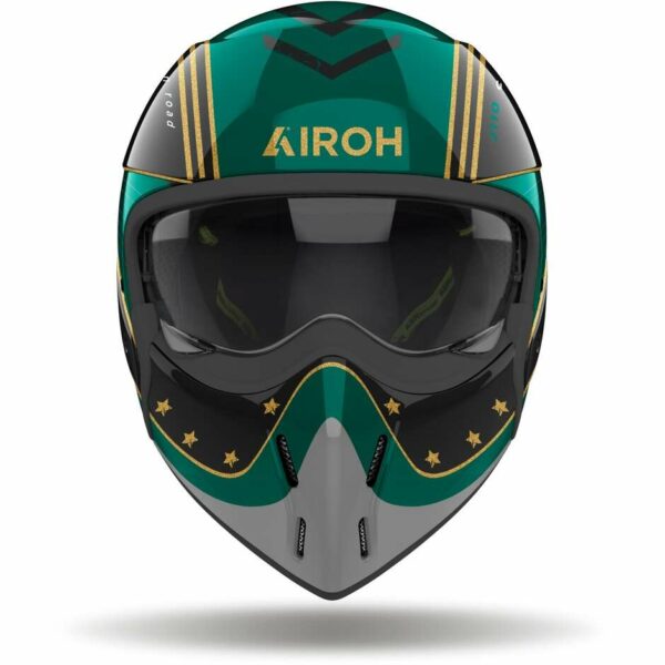 Casco Moto Airoh J110 COMMAND Verde Menta Lucido