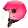 Casco Moto Jet CGM 167A FLO MONO Rosa Fluo Opaco - Visiera Lunga