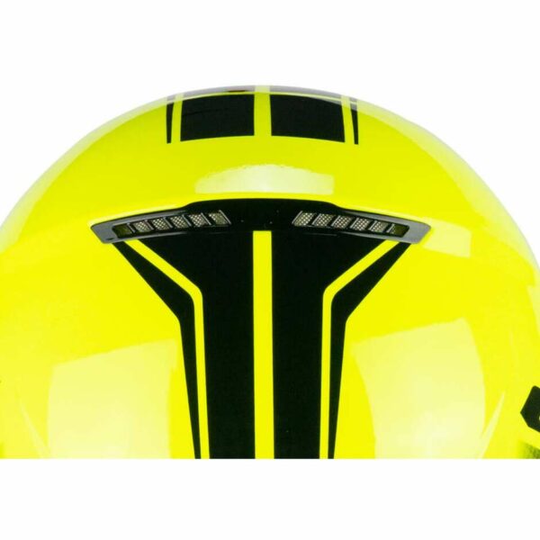 Casco Moto Jet CGM 167X FLO TECH Giallo/Fluo/Nero -Visiera Lunga