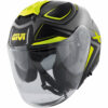 Casco Moto Jet Givi X.22 Planet Hyper Nero grigio Giallo Doppia Visiera