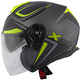Casco Moto Jet Givi X.22 Planet Hyper Nero grigio Giallo Doppia Visiera