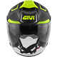 Casco Moto Jet Givi X.22 Planet Hyper Nero grigio Giallo Doppia Visiera