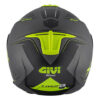 Casco Moto Jet Givi X.22 Planet Hyper Nero grigio Giallo Doppia Visiera