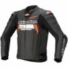 GIUBBOTTO ALPINESTARS IN PELLE  MISSILE V2 IGNITION NERO/ROSSO/FLUO