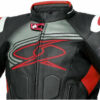 Giubbotto Moto In Pelle Racing SPYKE ESTORIL EVO Nero/Rosso/Fluo