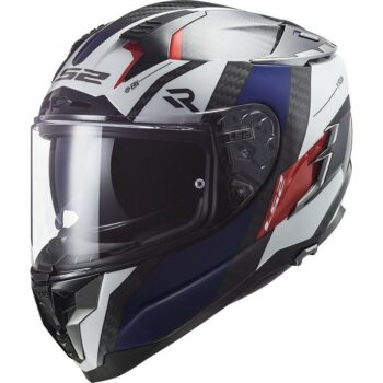 Casco Moto Integrale In Carbonio Ls2 FF327 CHALLENGER C Alloy Bianco/Blu/Rosso
