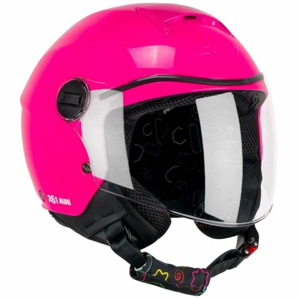 Casco Moto Jet Bambino CGM 261a MINI MONO FUXIA