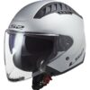 Casco Moto Jet Doppia Visiera Ls2 OF600 Copter Solid Silver Opaco