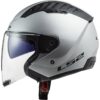 Casco Moto Jet Doppia Visiera Ls2 OF600 Copter Solid Silver Opaco