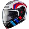 Casco Moto Modulare Omologato P/J Caberg HORUS X ROAD Bianco Nero Rosso Blu