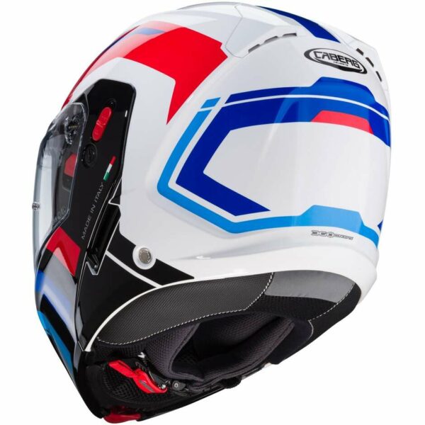 Casco Moto Modulare Omologato P/J Caberg HORUS X ROAD Bianco Nero Rosso Blu