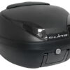 Bauletto Moto 42 Litri Nero Opaco/Carbonio Con Piastra Schienalino e Maniglia