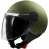 Casco Jet Moto Ls2 OF558 SPHERE 2 SOLID Verde Militare Opaco