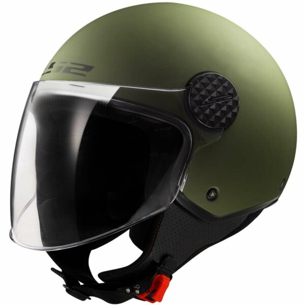 Casco Jet Moto Ls2 OF558 SPHERE 2 SOLID Verde Militare Opaco