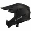 Casco Moto Cross Enduro Ls2 MX708 FAST 2 SOLID Nero Opaco