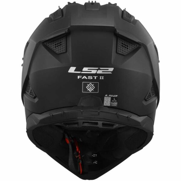 Casco Moto Cross Enduro Ls2 MX708 FAST 2 SOLID Nero Opaco