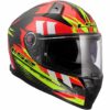 Casco Moto Integrale In Carbonio LS2 FF811 VECTOR II C TANTIC Rosso Giallo Fluo
