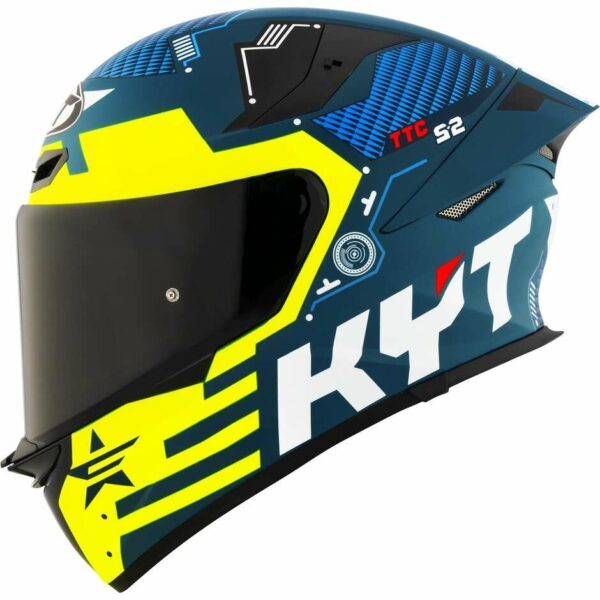 Casco Moto Integrale Kyt TT-REVO FUSELAGE Giallo Opaco