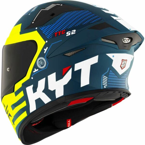 Casco Moto Integrale Kyt TT-REVO FUSELAGE Giallo Opaco