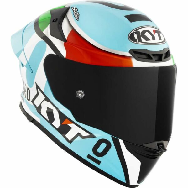 CASCO MOTO INTEGRALE KYT TT-REVO LEOPARD REPLICA TRICOLORE (ITALIA)