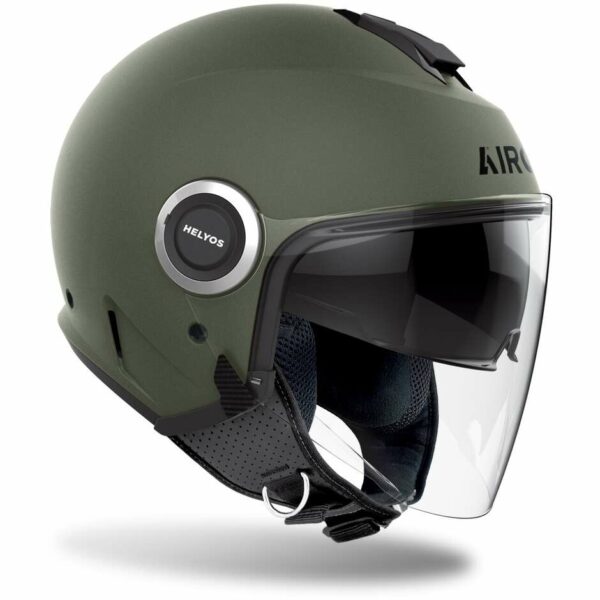 Casco Moto Jet Airoh HELYOS COLOR Verde Militare Opaco