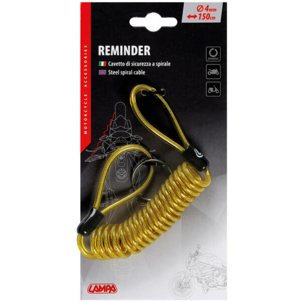 Cavetto di Sicurezza Moto Lampa Reminder Giallo