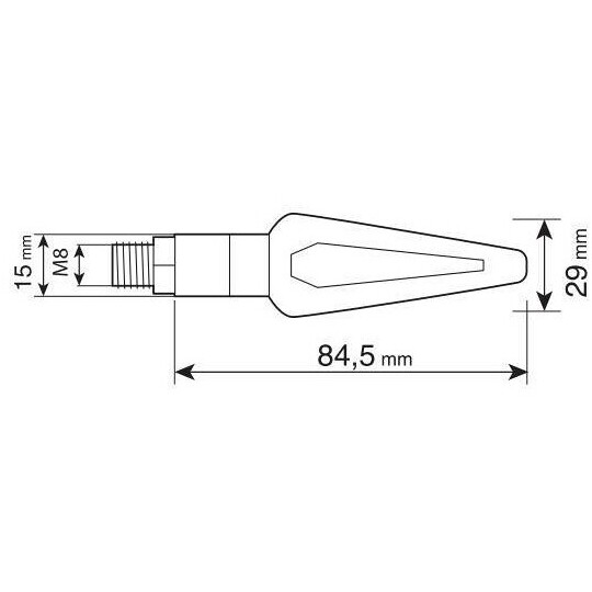 Coppia Di Frecce Moto Lampa Nicon Halo 10W Nero