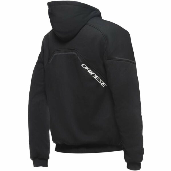Felpa Moto Tessuto Dainese DAEMON-X SAFETY HOODIE FULL ZIP Nero Bianco