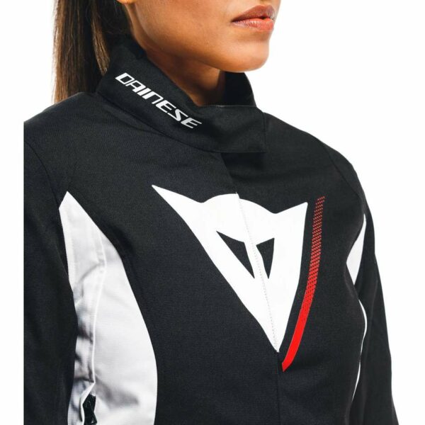 Giacca Moto Donna Dainese VELOCE LADY D-DRY Nero Bianco Lava Rosso