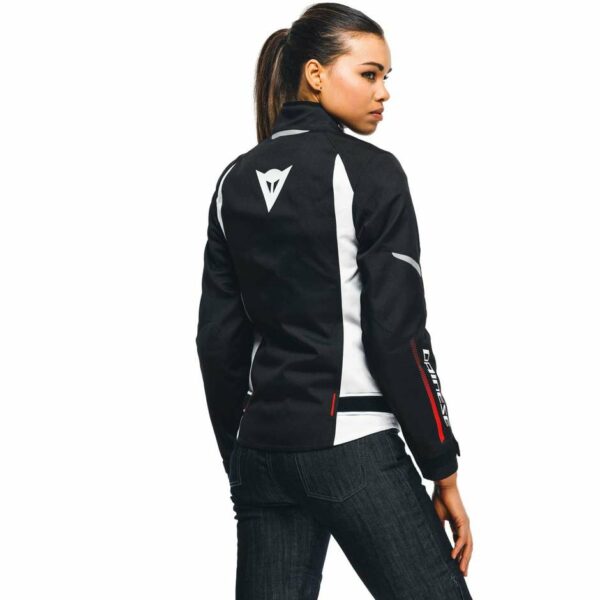 Giacca Moto Donna Dainese VELOCE LADY D-DRY Nero Bianco Lava Rosso