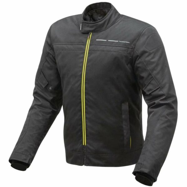 Giacca Moto In TEssuto Tucano Urbano 8215mf201 ROCKET Nero Giallo Fluo