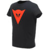 Maglia Bambino Casual Dainese T-Shirt Casual LOGO KID Nero Rosso Fluo