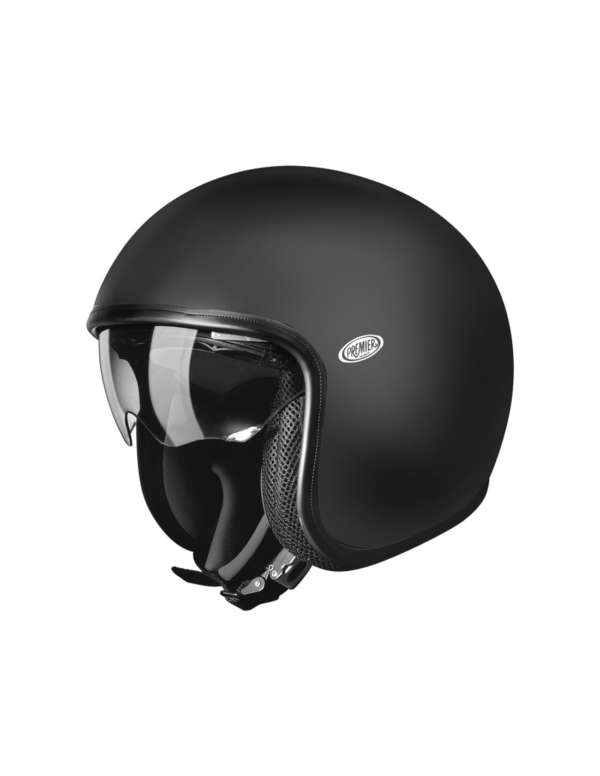 CASCO MOTO JET PREMIER CLASSIC U9 BM CON VISIERINO NERO/OPACO