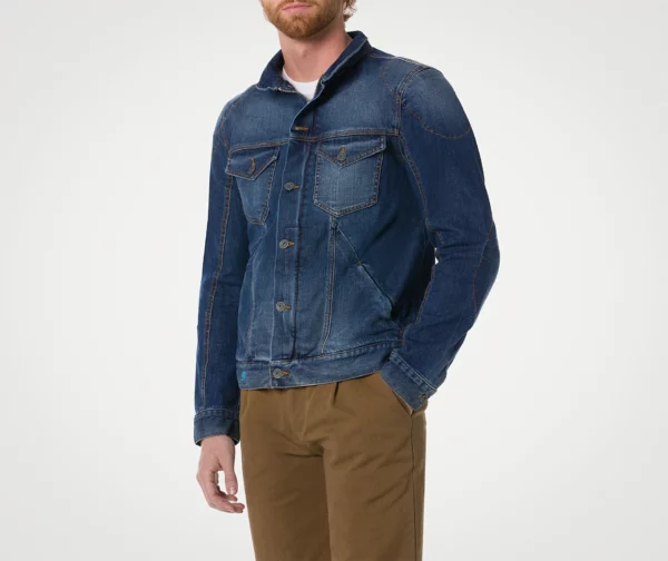 Giacca Jeans Moto PMJ West Blu AAA