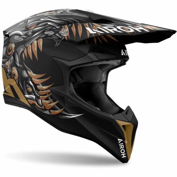 Casco Moto Cross Enduro Airoh WRAAAP CYBORG Opaco
