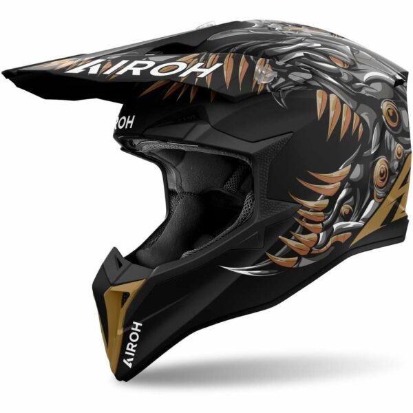 Casco Moto Cross Enduro Airoh WRAAAP CYBORG Opaco