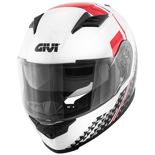 Casco Moto Integrale Givi 50.5 TRIDION Magnus Bianco Nero Rosso