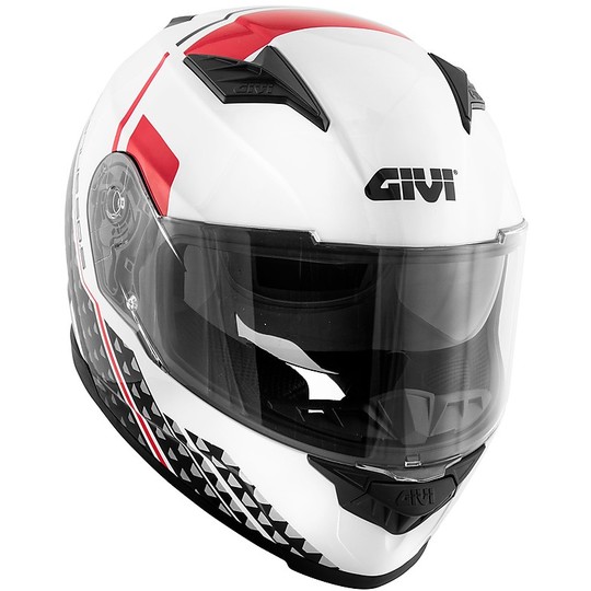 Casco Moto Integrale Givi 50.5 TRIDION Magnus Bianco Nero Rosso