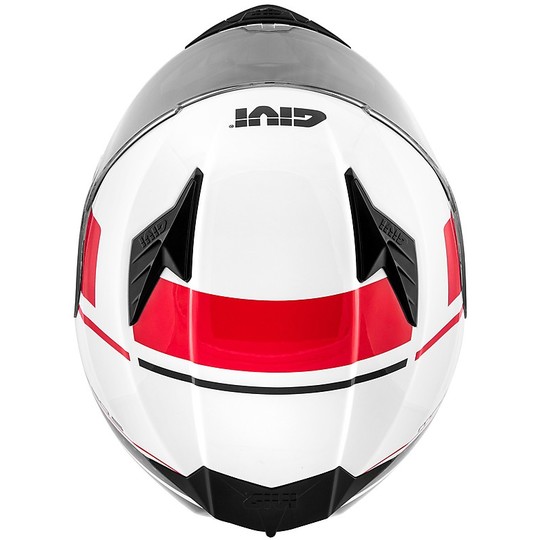 Casco Moto Integrale Givi 50.5 TRIDION Magnus Bianco Nero Rosso