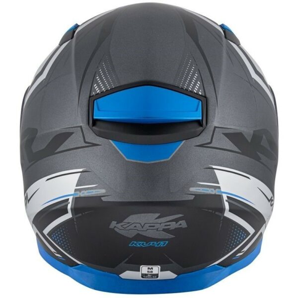 Casco Moto Integrale Kappa KV-41 Dallas Simple Nero/Blu/Opaco