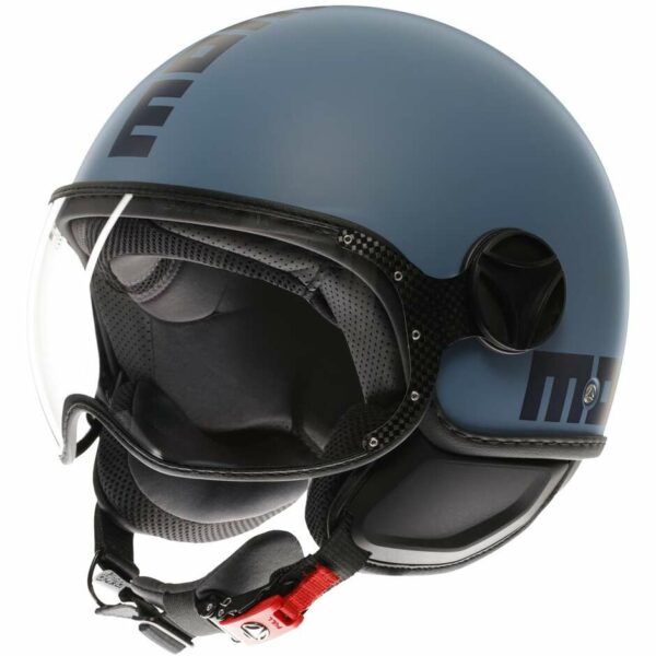 Casco Moto Jet Momo Design FGTR CLASSIC Mono Dusty Opaco/Blu 22.06
